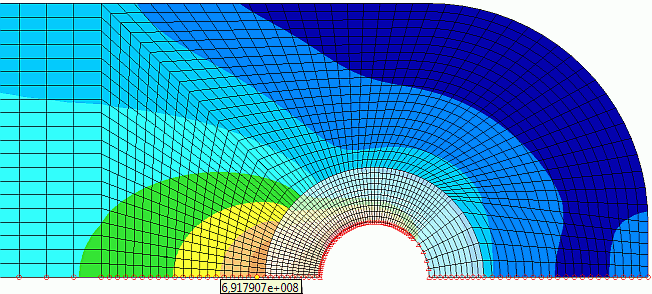 Datei:Software FEM - Tutorial - Belastung - Multiphysics - manuell - strukturiertes Netz - mit Bolzen Mises.gif