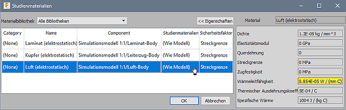 Datei:Software FEM - Tutorial - Elektrostatik - Fusion - Simulation - Studienmaterialien Luft-Eigenschaft.gif